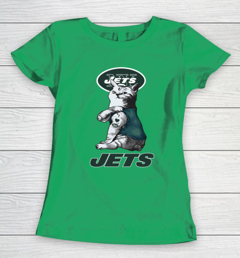 NFL Football My Cat Loves New York Jets Women's T-Shirt 5