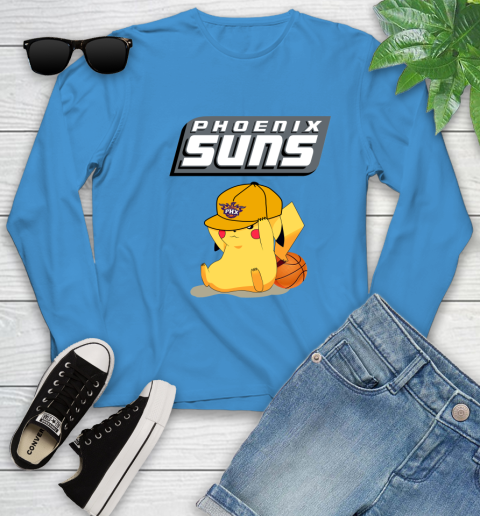 NBA Pikachu Basketball Sports Phoenix Suns Youth Long Sleeve 7