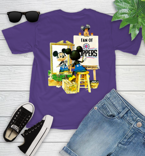 NBA Basketball LA Clippers Mickey Drawing Shirt 96