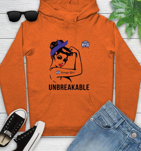 NBA Sacramento Kings Girl Unbreakable Basketball Sports Youth Hoodie 3