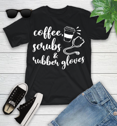 Nurse Shirt Coffee Scrubs Youth T-Shirt