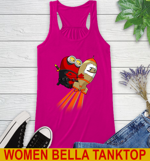 NHL Hockey Anaheim Ducks Deadpool Minion Marvel Shirt Racerback Tank 6