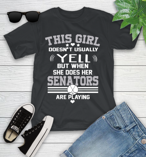 Ottawa Senators NHL Hockey I Yell When My Team Is Playing Youth T-Shirt