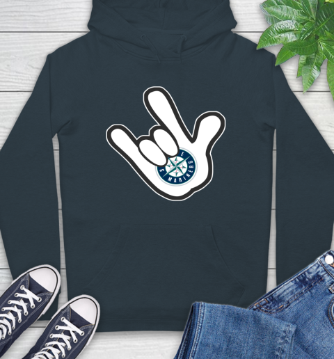 Seattle Mariners MLB Baseball Mickey Rock Hand Disney Hoodie 7