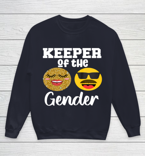 Keeper of the Gender Staches or Lashes Gender Reveal Party Youth Sweatshirt 2