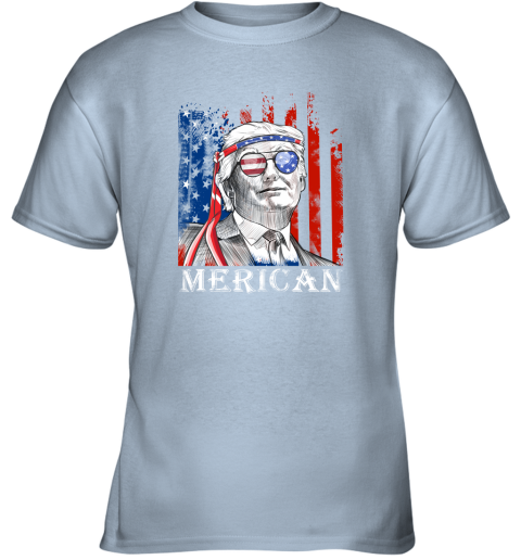 zpks merica donald trump 4th of july american flag shirts youth t shirt 26 front light blue