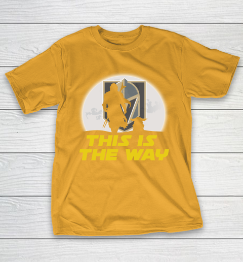 Vegas Golden Knights NHL Ice Hockey Star Wars Yoda And Mandalorian This Is The Way T-Shirt 2