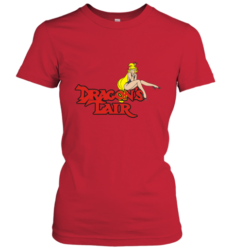 ykro dragons lair daphne baseball shirts ladies t shirt 20 front red