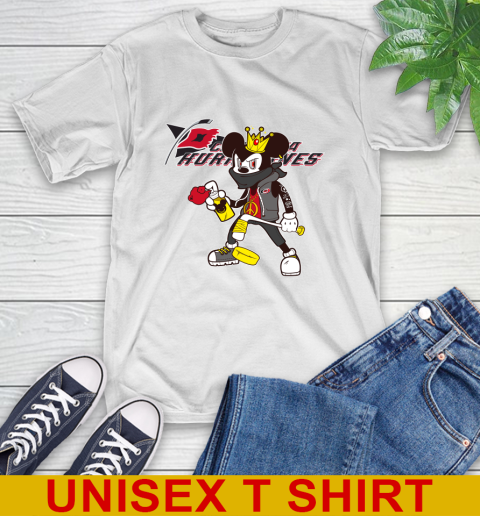 Carolina Hurricanes NHL Hockey Mickey Peace Sign Sports T-Shirt