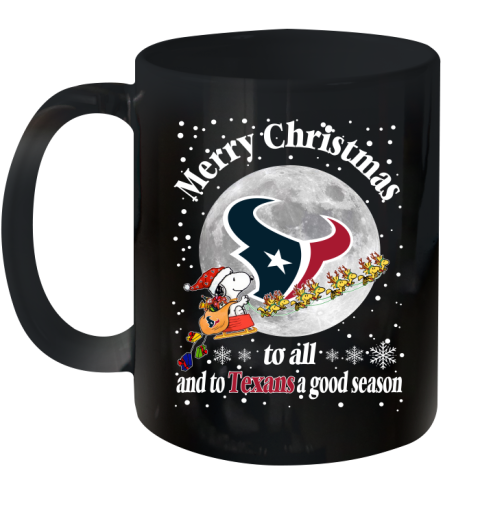 Houston Texans Merry Christmas To All And To Texans A Good Season NFL Football Sports Ceramic Mug 11oz