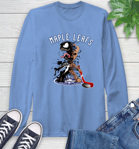 NHL Toronto Maple Leafs Hockey Venom Groot Guardians Of The Galaxy Long Sleeve T-Shirt 11