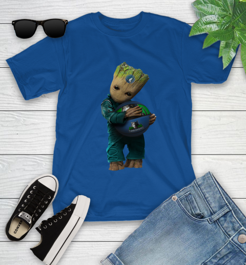 NBA Groot Guardians Of The Galaxy Basketball Sports Minnesota Timberwolves Youth T-Shirt 9
