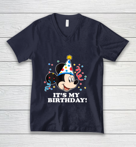 Disney Mickey Mouse Its My Birthday V-Neck T-Shirt 2