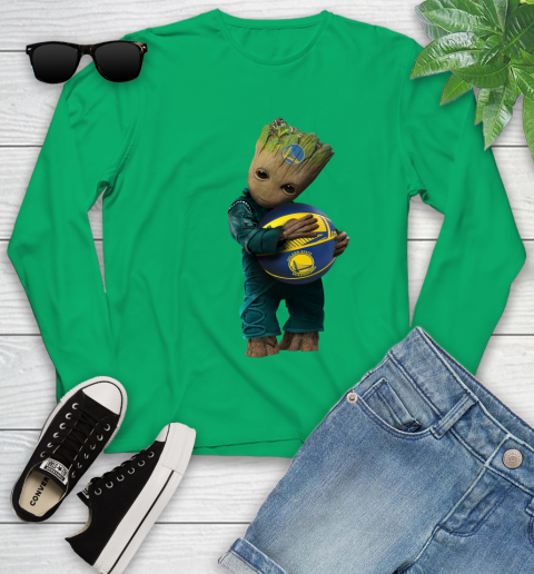 NBA Groot Guardians Of The Galaxy Basketball Sports Golden State Warriors Youth Long Sleeve 6