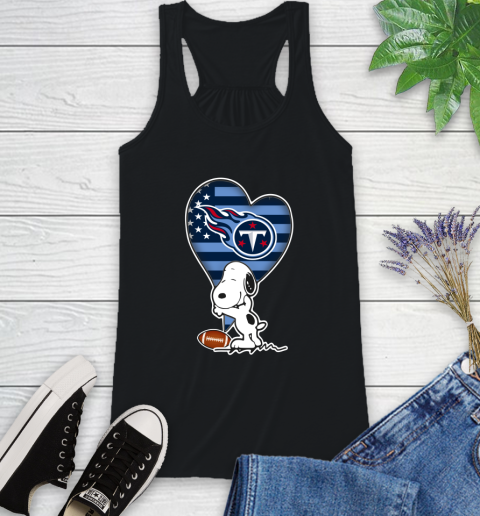 Tennessee Titans NFL Football The Peanuts Movie Adorable Snoopy Racerback Tank 2
