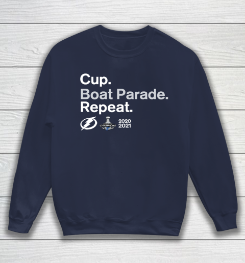 Cup Boat Parade Repeat Tampa bay Lightnings Stanley Hockey 2021 Sweatshirt 2