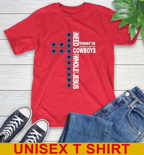 NFL All I Need Today Is A Little Bit Of Dallas Cowboys Cross Shirt T-Shirt 13 NFL All I Need Today Is A Little Bit Of Dallas Cowboys Cross Shirt T-Shirt - Image 13