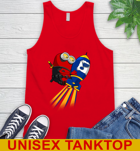 NHL Hockey St.Louis Blues Deadpool Minion Marvel Shirt Tank Top 5