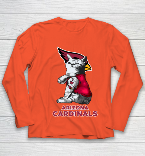 NFL Football My Cat Loves Arizona Cardinals Youth Long Sleeve 3