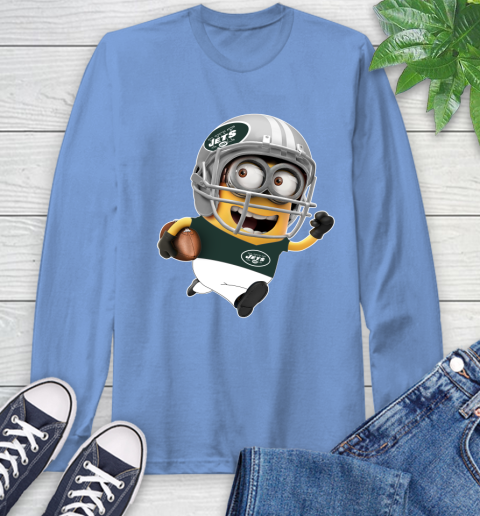 NFL New York Jets Minions Disney Football Sports Long Sleeve T-Shirt 11