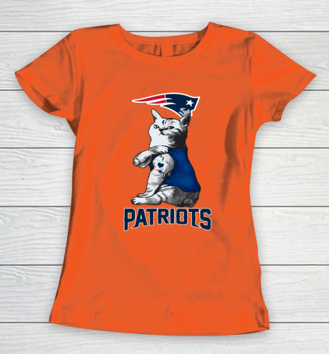 NFL Football My Cat Loves New England Patriots Women's T-Shirt 3