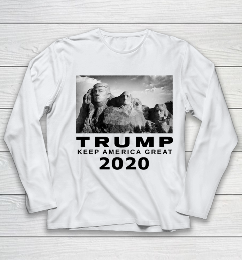 Trump MT Rushmore Keep America Great 2020 Youth Long Sleeve