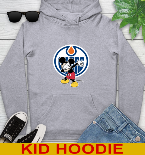 Edmonton Oilers NHL Hockey Dabbing Mickey Disney Sports Youth Hoodie 6