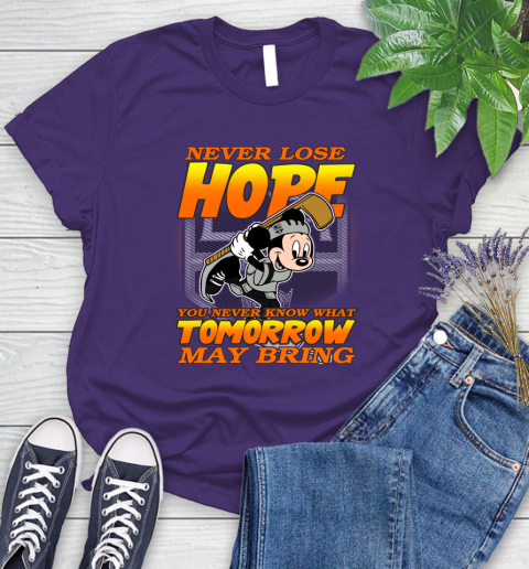 Los Angeles Kings NHL Hockey ootball Mickey Disney Never Lose Hope (1) Women's T-Shirt 4
