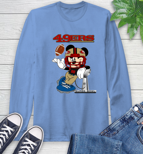 NFL San Francisco 49ers Mickey Mouse Disney Super Bowl Football T Shirt Long Sleeve T-Shirt 23