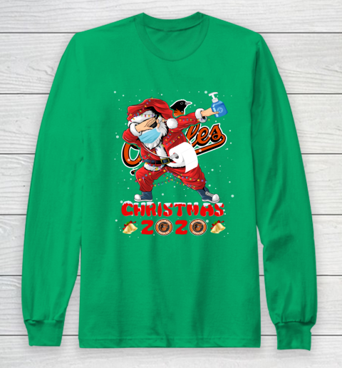 Baltimore Orioles Funny Santa Claus Dabbing Christmas 2020 MLB Long Sleeve T-Shirt 4