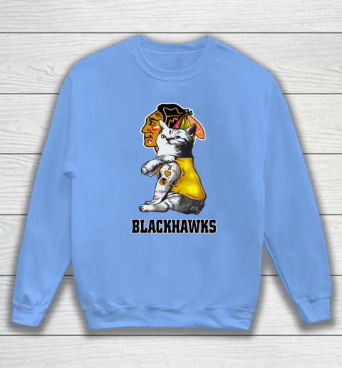 NHL My Cat Loves Chicago Blackhawks Hockey Sweatshirt 8
