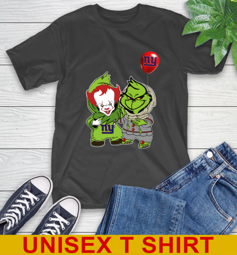New York Giants Baby Pennywise Grinch Christmas NFL Football T-Shirt 2