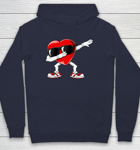 Dabbing Heart Funny Gifts Mens Kids Boys Valentines Day Hoodie 2