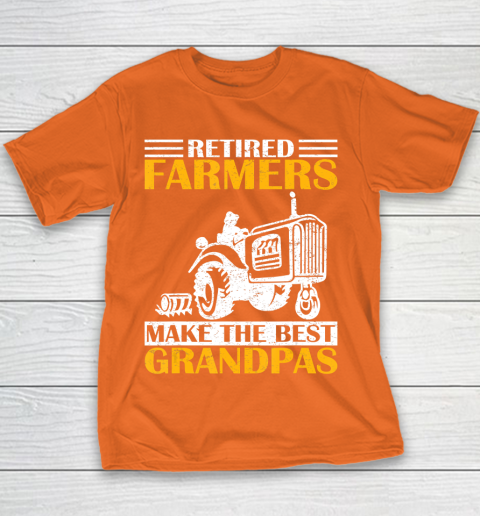 GrandFather gift shirt Retired Farmer Tractor Make The Best Grandpa Retirement Gift T Shirt Youth T-Shirt 4