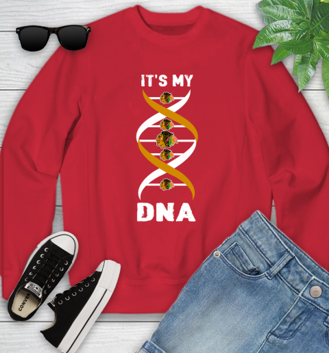 Chicago Blackhawks NHL Hockey It's My DNA Sports Youth Sweatshirt 8