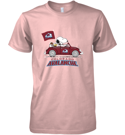 Snoopy And Woodstock Ride The Colorado Avalanche Car NHL Premium Men's T-Shirt