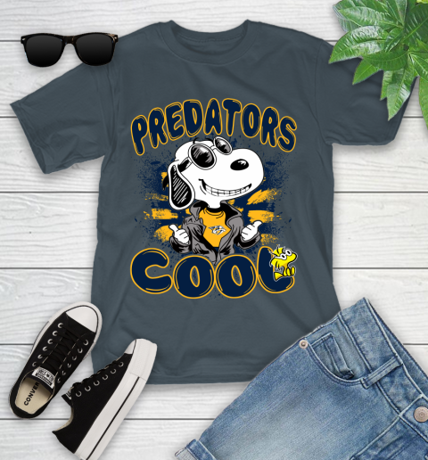 NHL Hockey Nashville Predators Cool Snoopy Shirt Youth T-Shirt 9