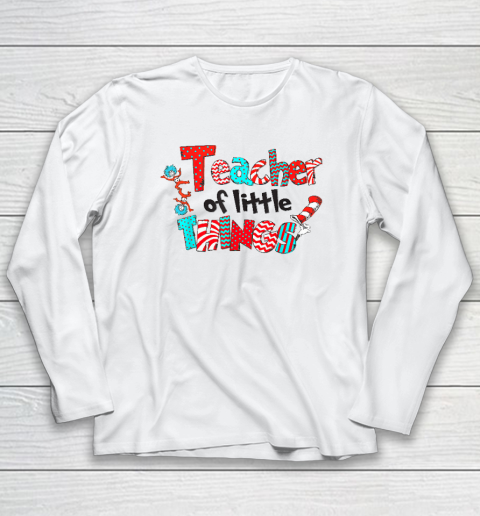 Teacher Of Little Things Gift For Teacher Cat Lover Long Sleeve T-Shirt