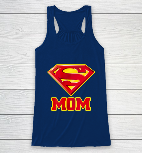 Super Mom Superman Logo Racerback Tank 7