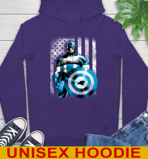 Carolina Panthers NFL Football Captain America Marvel Avengers American Flag Shirt Hoodie 5