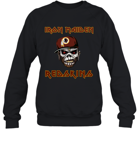 NFL Washington Redskins Iron Maiden Rock Band Music Football Sports Asp9mO7m2TM sweatshirt 35 95 151514 front black