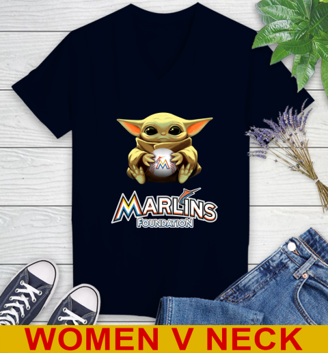 MLB Baseball Miami Marlins Star Wars Baby Yoda Shirt 79