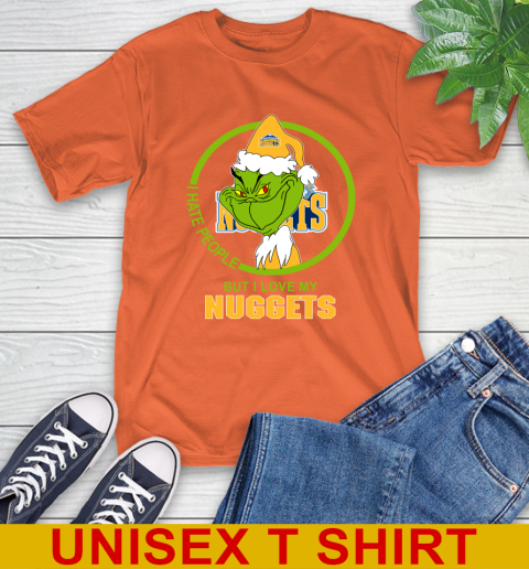 Denver Nuggets NBA Christmas Grinch I Hate People But I Love My Favorite Basketball Team T-Shirt 5