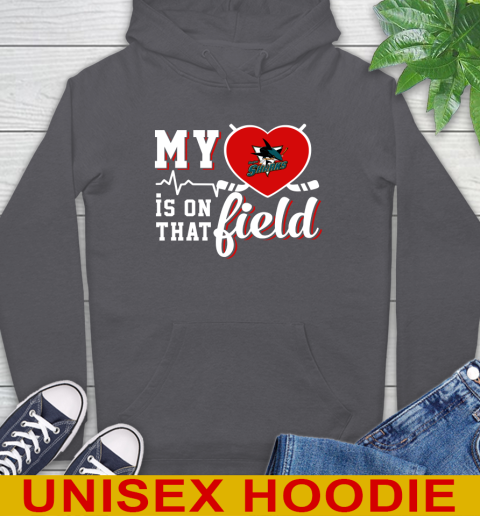 NHL My Heart Is On That Field Hockey Sports San Jose Sharks Hoodie 7