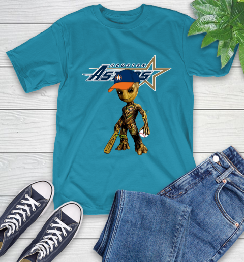 MLB Houston Astros Groot Guardians Of The Galaxy Baseball T-Shirt 8
