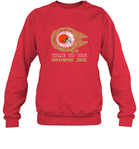 NFL Come To The Cleveland Browns Star Wars Football Sports Sweatshirt 7dp2 nfl come to the cleveland browns star wars football sports sweatshirt 35 front red