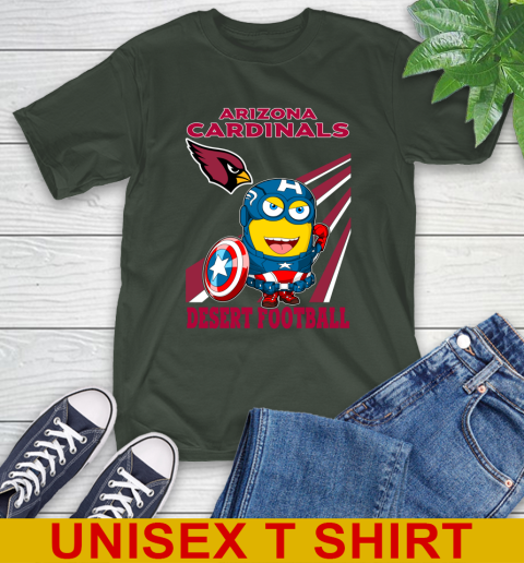 NFL Football Arizona Cardinals Captain America Marvel Avengers Minion Shirt T-Shirt 6