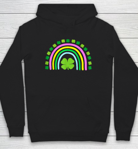 Green Four Leaf Clover Rainbow St Patrick's Day Hoodie