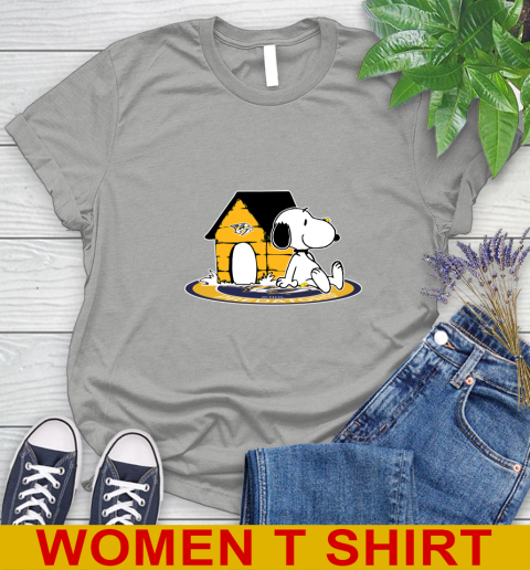 NHL Hockey Nashville Predators Snoopy The Peanuts Movie Shirt Women's T-Shirt 11