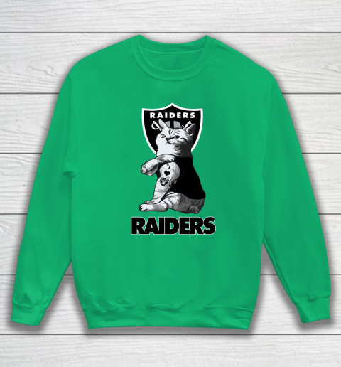 NFL Football My Cat Loves Oakland Raiders Sweatshirt 5